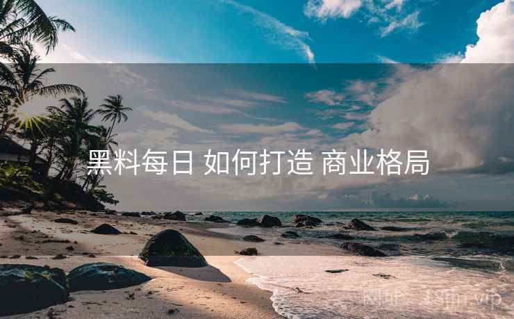黑料每日 如何打造 商业格局