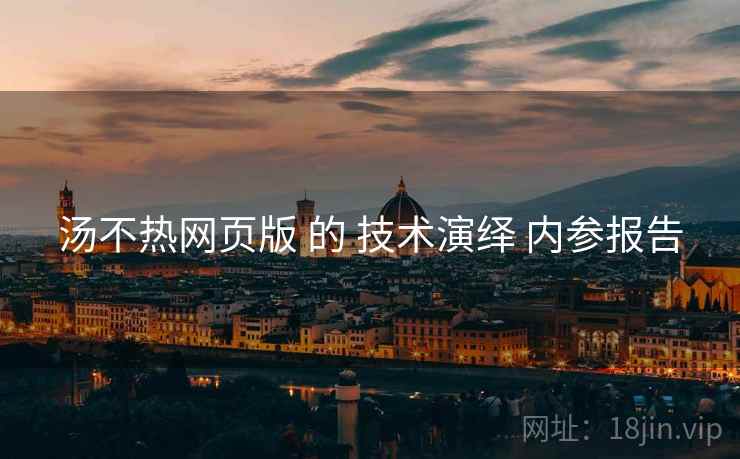 汤不热网页版 的 技术演绎 内参报告