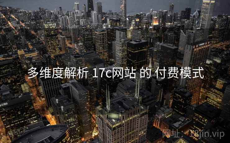 多维度解析 17c网站 的 付费模式