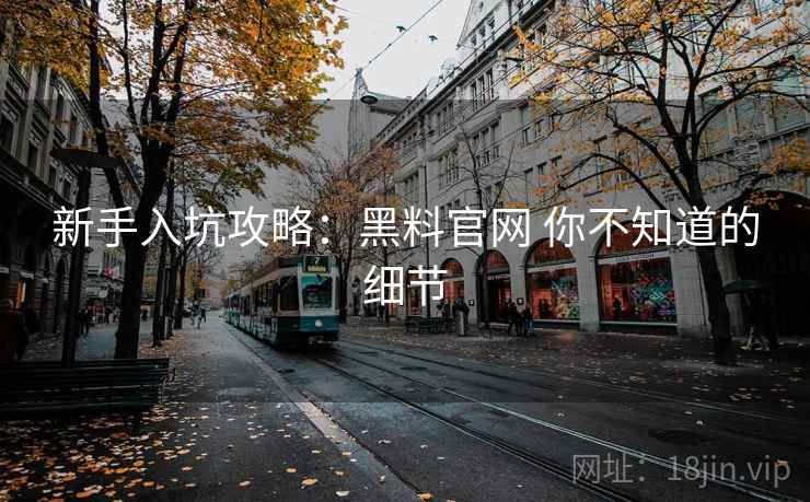 新手入坑攻略：黑料官网 你不知道的细节