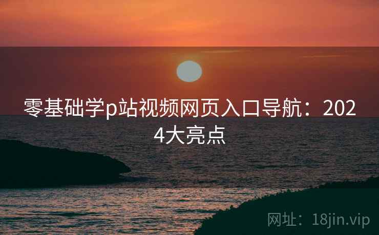 零基础学p站视频网页入口导航：2024大亮点